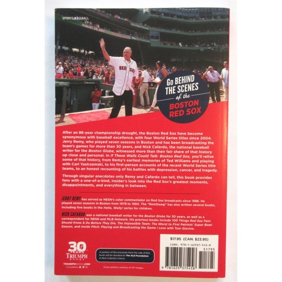 If These Walls Could Talk Stories The Boston Red Sox Jerry Remy + Nick Cafardo - Picture 2 of 4
